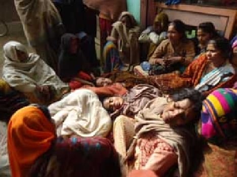 Brick - stone of the dead man was killed
