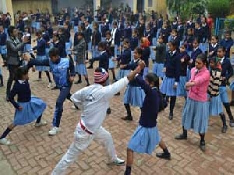 The students of martial arts training