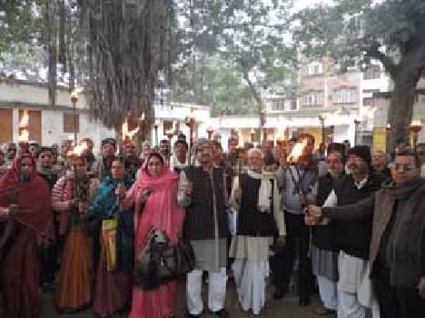 Torch processions to many demands.