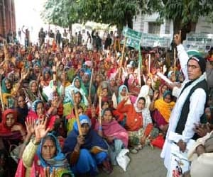 anganwadi karyakarta protest.