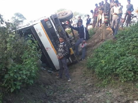 bus turned