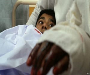 five died in a blast in pakistan.