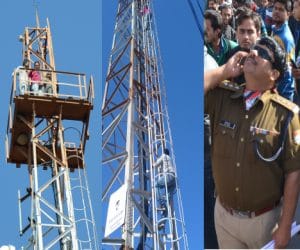 lover climb on mobile tower at banbasa.