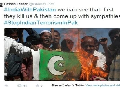 India opposes on twitter
