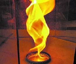 Addict young man burned his own house