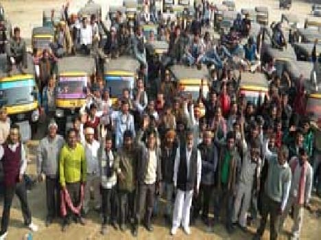Auto rickshaw drivers strike