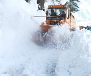 power cut due to snowfall and rain.