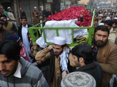 Peshawar school attack - Funeral of kids in Peshawar