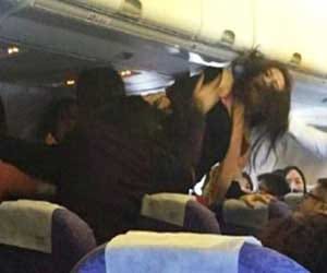 brawl broke out between female passengers on a moving flight
