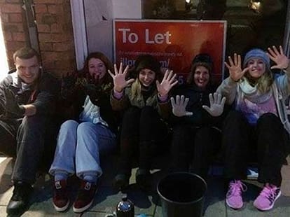 thousands of pounds raised by students for homeless man