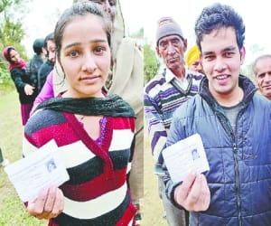 arjun sharma cast first time voting in assembly election