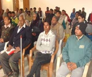 drill to teach illiterate villagers in jammu