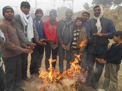 The severe cold wave torpid Kaushambi