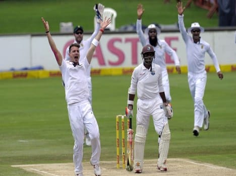 steyn rocks against westindies