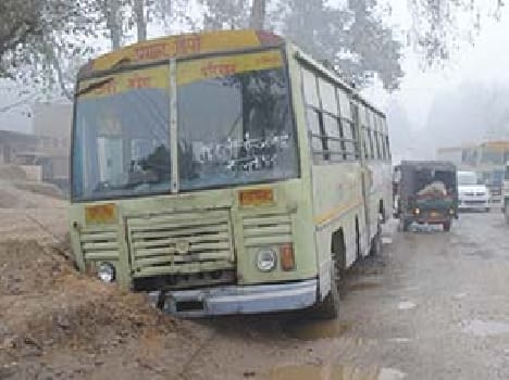 escaped bus overturns