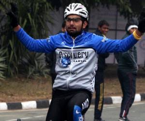 Pankaj won professional cycling race 