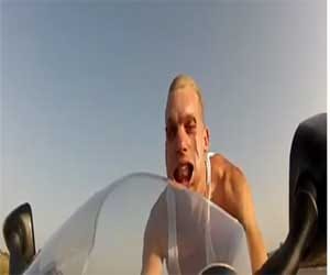 this happens when you ride over 150kmph without helmet