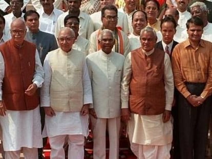 narendra modi and bharat ratna atal vihari vajpayee.