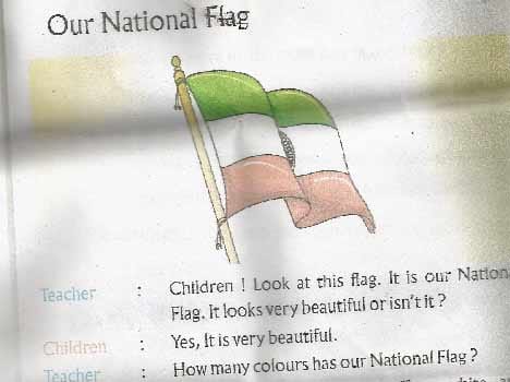 national flag in opposite direction in book.