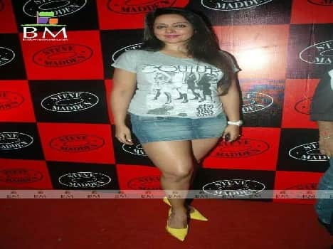 edited photo of hema malini in mini skirt