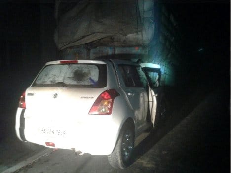 road accident at solan, one died.