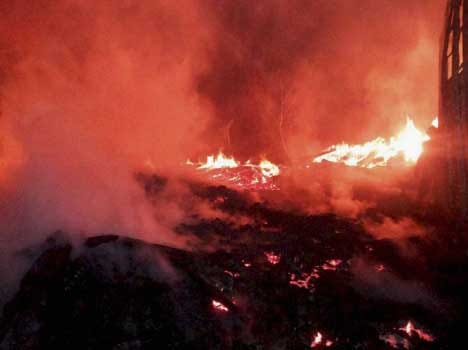fire in a market at bhiwandi