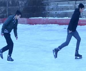 ice skating in shimla.