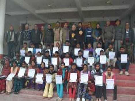 Certificates were distributed to trainees