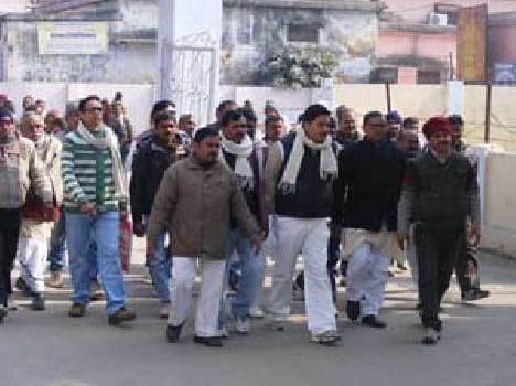 Teachers march out
