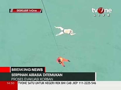 Pilot spotted bodies were holding hands in Java sea