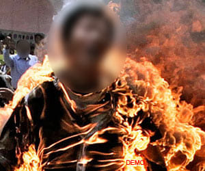 boy burns alive in girlfriend's home