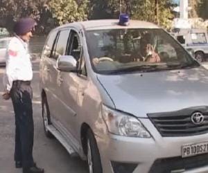 Challan of SDM in Mohali by Traffic Police