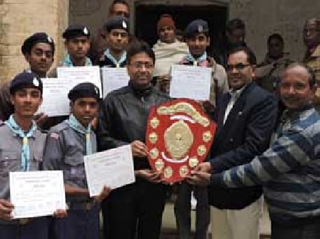To honor the winning team of Scout - Guide rally.