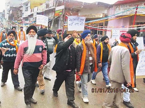 Sikh community march removal performance