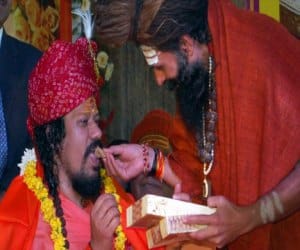 kailashanand celebrate grand birthday in haridwar.
