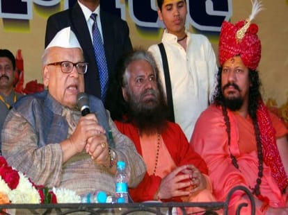 kailashanand celebrate grand birthday in haridwar.