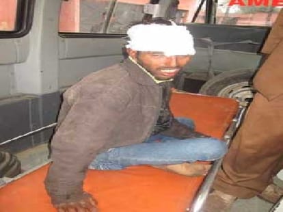 Private bus falls into ravine in SUJANPUR, 15 passengers injured.