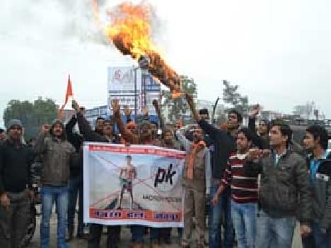 PK blew effigy of Hindu organizations