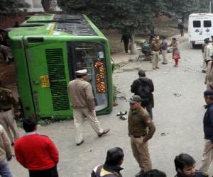burst Tire of bus, injuring 48 passengers.