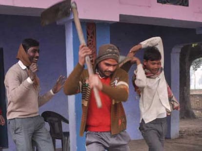disturbance in binawar badaun.