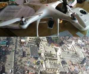 drone to track illegal constructions.