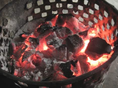 Drop in fireplace elderly, children Krosin oil fire