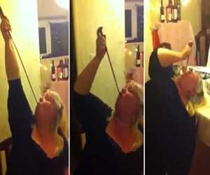 mother swallows back scratcher all for fun