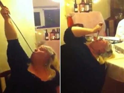 mother swallows back scratcher all for fun