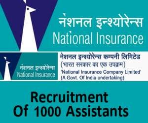 Recruitment of 1000 Assistants in National Insurance Company Ltd.