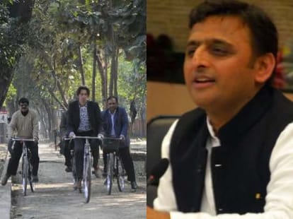 CM Akhilesh says cycle driving and politics are same.