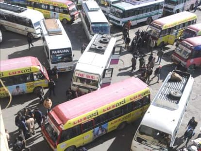 hrtc bus strike in himachal.