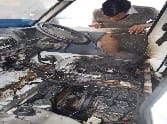 burning maruti