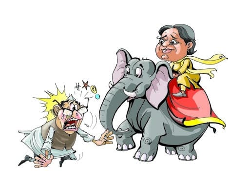 BSP supremo angry at Lucknow Coordinate