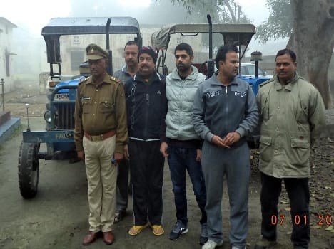 Two tractors and recovered stolen car, a person arrested